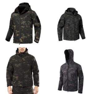 Cp black softshell waterproof jacket