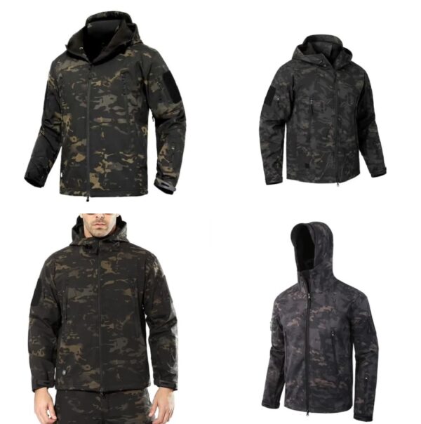 Cp black softshell waterproof jacket