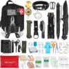 42-Piece Survival First Aid Kit – Essential Emergency Medical & Tactical Gear for Outdoor Adventures, Survival, and Camping