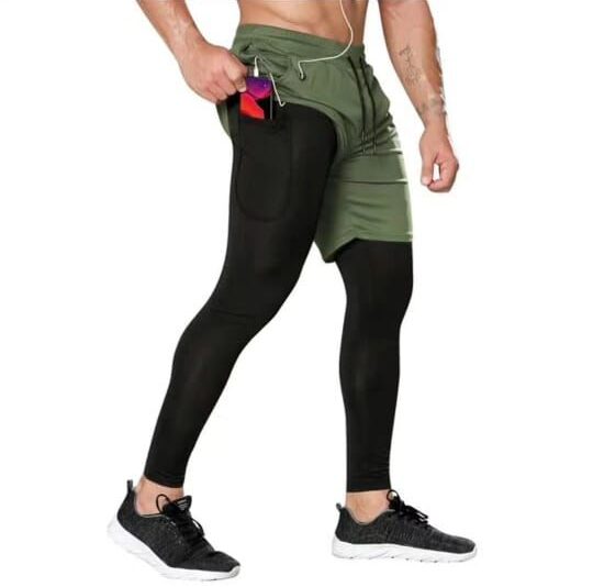 Gym Short with Leggings – 2-in-1 Tactical Training Shorts for Performance, Mobility & Support