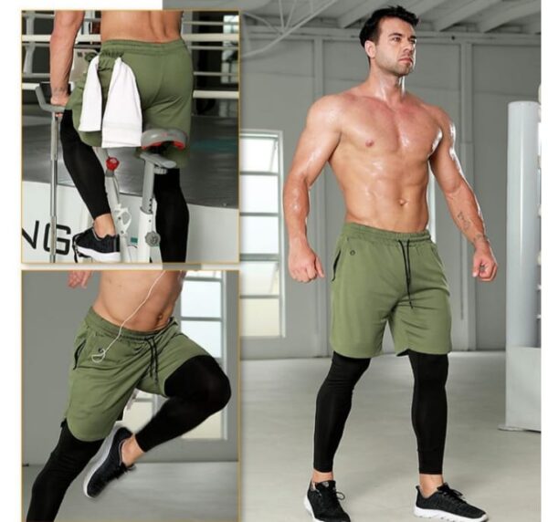 Gym Short with Leggings – 2-in-1 Tactical Training Shorts for Performance, Mobility & Support