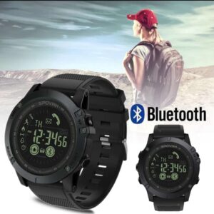 Spovan PR1 Tactical Smartwatch – Outdoor & Adventure Watch with Blue and Black Straps