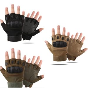 Microfiber Half Finger Tactical Gloves – Lightweight Combat Gloves for Outdoor, Gym, and Shooting Use