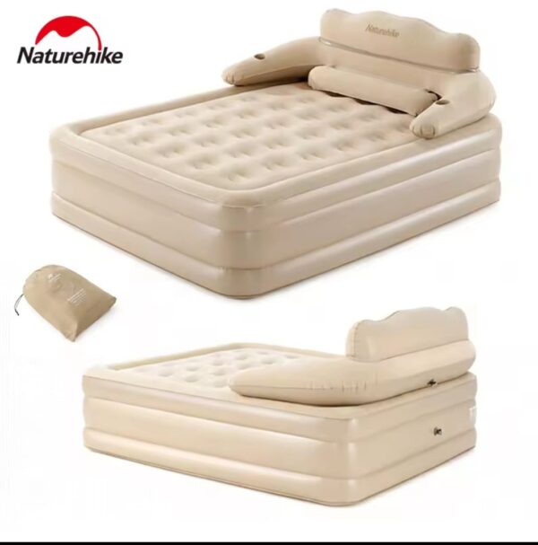 Inflatable Bed with Backrest – Heavy-Duty Air Mattress with Electric Pump for Camping & Outdoor Comfort