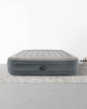 Inflatable Queen Size Mattress Durabeam Prestige – 5x6 Ft Airbed with Built-In USB Pump for Indoor & Outdoor Use