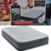 INTEX Dura-Beam Deluxe Inflatable Mattress – 4x6 Ft Airbed with Built-In Electric Pump & 33cm Thickness