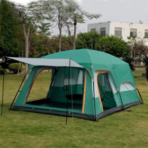 Mega Huge Family Tent – 2-Room Outdoor Shelter for 10–15 People (430x305x210cm)