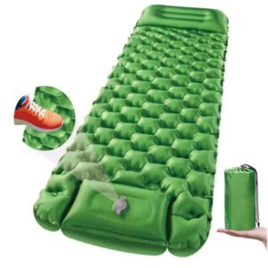Foot Press Sleeping Mat – Camping Sleeping Pad with Inbuilt Pump, Lightweight & Waterproof Outdoor Mattress