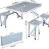 Portable Picnic Table with Chairs – Foldable Outdoor Dining Set for Camping, Hiking & Tactical Use