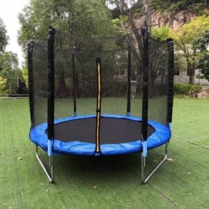 8FT Trampoline with Safety Enclosure Net – Compact Premium Bounce with SafeSeal System for Tactical & Family Outdoor Fun