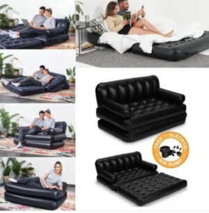 2-Seater Bestway Inflatable Pullout Sofa with Manual Pump – Comfortable Air Sofa for Indoor & Outdoor Use