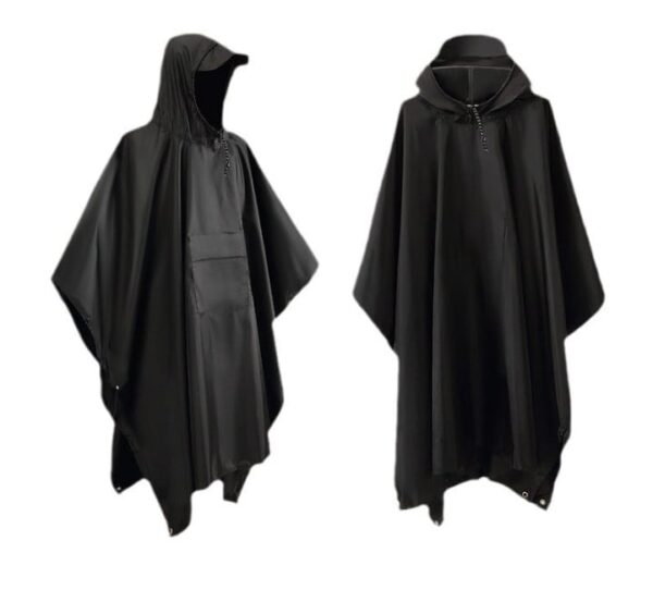 High-Quality Unisex Adult Rain Poncho with Cap – Waterproof Poncho for Outdoor Activities