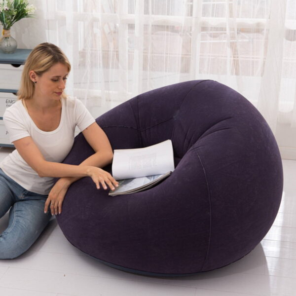 Inflatable Bean Bag with Free Manual Pump – Comfortable, Portable Lounge for Indoor & Outdoor Use