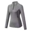Women Long-Sleeved Breathable Shirt with Front Zip – Lightweight, Quick-Dry, and Comfortable Activewear
