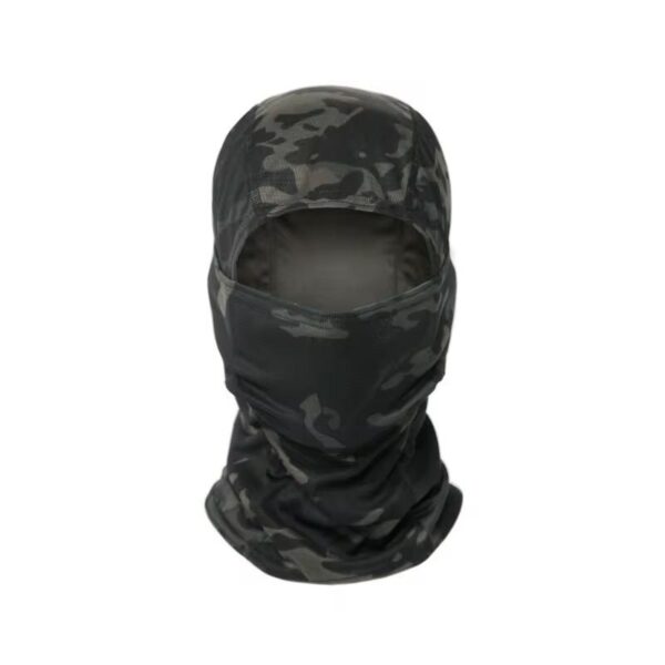 Black Camo Tactical Facemask – Stealth Protection for All Seasons